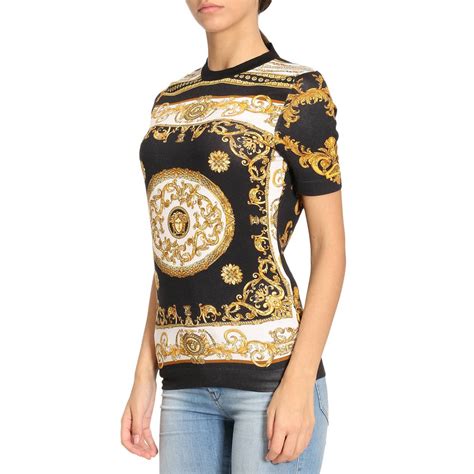 versace women's t shirt|versace tops women on sale.